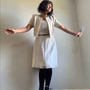 Vintage 90’s white linen Jessica Howard dress.